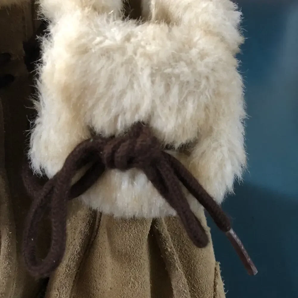 Lands End Girls Suede Faux Fur Winter Boots Size 13